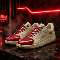 Sneakers en cuir OEM ODM, logo personnalisé, couleur et matériau sur mesure, fabricant, vente en gros, chaussures vintage bicolores, fourniture directe d'usine