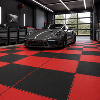 Dalles de sol de garage en PVC emboîtables, résistantes, imperméables, antidérapantes, 5 mm d'épaisseur, revêtement de sol industriel texturé