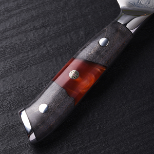Cuchillo de carne de Damasco con mango de madera de resina Premium, cuchillo de carne de lujo, cuchillos de carne Damasco de cuchillos - Product Image 4