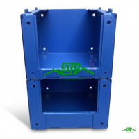 Boîte de tri pliable et empilable en plastique PP durable pour entrepôt, stockage de vêtements, conteneur ondulé réutilisable pour tri et recyclage