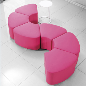 Prosperous Seat Floral Shaped Modular <b>Sofa</b> XY-817-70 Movable Soft <b>Stool</b> For Office Library Furniture - Product Image 1