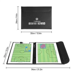 Pizarra de Entrenador de Fútbol Portátil de Cuero PU, Precio de Fábrica GAIATY, Plegable, Magnética, <span class=keywords><strong>Negra</strong></span>, 24x35cm - Product Image 1