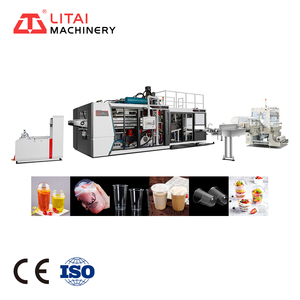 Hoàn toàn tự động nghiêng khuôn PP/PS/PET/HIPS cốc nhựa máy làm với Đếm & đóng gói động cơ điều khiển độ chính xác cao - Product Image 1