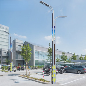 ไฟถนน LED ส่องทางไกล10เมตร, เสาไฟสัญญาณด้านบนกลางแจ้งสวนพลังงานแสงอาทิตย์ไฟสนามหญ้าพับได้แบบพกพากันน้ำ - Product Image 4