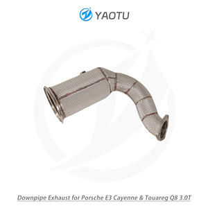 Tuyau d'échappement sans catalyseur en acier inoxydable YT Performance avec isolation, adapté aux Porsche E3 Cayenne 3.0T et Touareg Q8 3.0T - Product Image 2