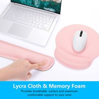 Tapis de souris en mousse à mémoire de forme et repose-poignet avec design de dessin animé ergonomique pour ordinateurs portables, bureaux et jeux
