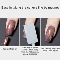 Gel UV pour ongles effet œil de chat 2D classique, sans TPO ni HEMA, pour salon de manucure et DIY, couleur œil de chat scintillante, pour marques privées