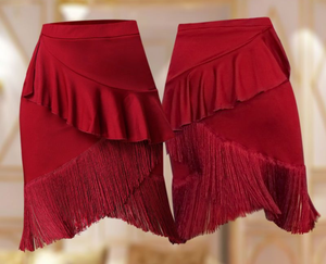 2025 falda de baile latino con borlas para niñas, venta al por mayor, traje de baile latino de manga larga para práctica de adultos - Product Image 4