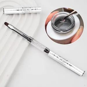 1 pinceau professionnel double-embout pour la construction et le design des ongles, stylo de traçage pour gel UV, extension d'ongles à la française, outils de nail art - Product Image 2