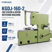 CTECHNO KGDJ-16D 160 KN Máquina Perforadora de Ranuras CNC de Garganta Profunda para Laminación de Motor con Garganta de 420 mm y Indexación Servo
