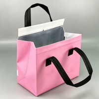 Sac isotherme réutilisable en non-tissé imperméable avec logo personnalisé YW, sac de livraison de nourriture isolé pour boulangerie, gâteaux, café