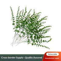 Feuilles d'eucalyptus artificielles Grevillea, plante 'Silver Dollar', verdure artificielle pour la décoration de la maison, du bureau, de la table de mariage, vente en gros