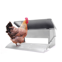 Mangeoire automatique portable pour volailles, 5 kg, équipement d'alimentation en métal pour poulets et canards