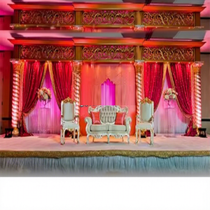 เวทีแต่งงานทรงเกลียวสุดอลังการ ชุดเวทีแต่งงานรุ่นล่าสุดสำหรับขาย ตกแต่งเวทีงานเลี้ยงฉลองงานแต่งงานแบบอินเดีย - Product Image 1
