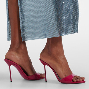 Scarpe da Sposa da Donna con Tacco a Spillo e Cinturino Singolo in PU Color Prugna, Design Famoso Brevettato, Ideali per Feste e Cerimonie - Product Image 5