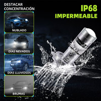 Lampu Depan LED Mini Proyektor H4 H7 H11 9005 HB3 9006 HB4 H10 Baru 10000LM 80W