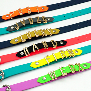 Collar de moda para mascotas en oferta con hebilla de metal con letras, collar de perro personalizado recubierto de PVC, impermeable, para razas pequeñas, medianas y grandes. - Product Image 3