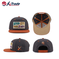 Casquette en nylon brodée personnalisée, 6 panneaux, bicolore, visière plate, réglable, unisexe, Gorras, casquette snapback streetwear, cadeau pour homme et femme
