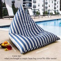 Housse de pouf ergonomique imperméable (sans rembourrage) pour extérieur, chaise, canapé, jardin, plage, piscine, flottant, en tissu Oxford, pour enfants