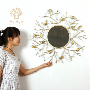 Metal Flower Wall Art <strong>Mirror</strong> Decoracion Para Pared Intrieur <strong>Maison</strong> Large Hanging <strong>Mirror</strong> - Product Image 4