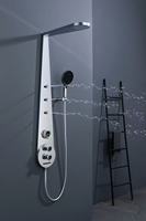 Meiyani argent or Gunmetal laiton mural affichage numérique intelligent salle de bain pluie automne taille Massage ensemble de douche LED panneau
