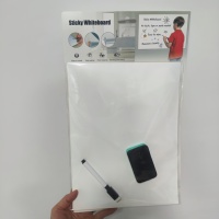 Rouleau de feuilles autocollantes pour tableau blanc réutilisables, amovibles, auto-adhésives, nano, grand tableau effaçable à sec pour mur