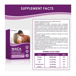 Cápsulas Blandas de Vitalidad Masculina con Ginseng, Asta de Ciervo y Maca, Marca Propia OEM ODM, para Mejorar la Vitalidad Masculina - Product Image 6