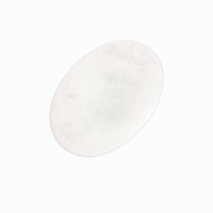 Pierre de méditation ovale en quartz blanc poli, pierre de palmier en cristal de quartz naturel pour la guérison des chakras et le massage - Product Image 3