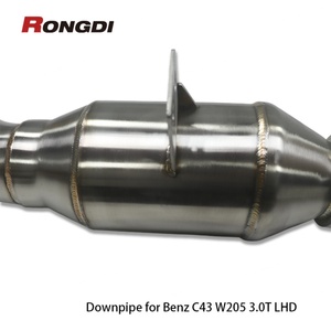 ท่อไอเสียดาวน์ไปป์สำหรับ Mercedes-Benz C43 W205 M276 3.0T สแตนเลสขัดเงา พร้อมเรโซเนเตอร์ สำหรับพวงมาลัยซ้าย - Product Image 4