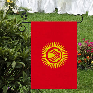 <span class=keywords><strong>Bandera</strong></span> de jardín de arpillera de Kirguistán con impresión digital de doble cara personalizable para decoración al aire libre, <span class=keywords><strong>Bandera</strong></span> de patio - Product Image 5