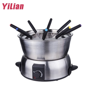Juego de máquina eléctrica de acero inoxidable para hacer Chocolate, olla pequeña extraíble para 6 personas, Fondue Suiza - Product Image 2