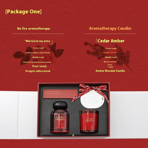 Coffret Cadeau Bougie Parfumée Créative Culturelle, Huile Essentielle Luxe, Parfum d'Ambiance, Ensemble d'Ornements Suspendus, Souvenir - Product Image 5