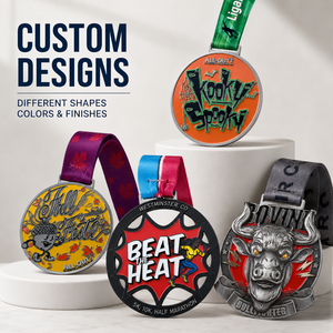 Custom Medals With <b>Ribbon</b> Wholesale Zinc Alloy Metal Medal Custom Logo Award Medals for Sports Events and Competitions - Product Image 1
