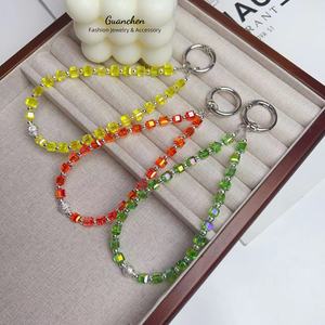 Tali Gantungan Ponsel Rantai Manik-Manik Kristal Warna-Warni, Gelang Anti-Hilang, Gantungan Kunci Ponsel - Product Image 2