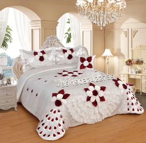 Hot bán 6 cái đám cưới sang trọng bộ đồ giường <span class=keywords><strong>Set</strong></span> với ren Bridal tấm ga trải giường cho công chúa - Product Image 4