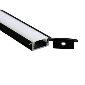 Perfil de aluminio LED para lámpara de armario, iluminación completa, tira de luz con ranura