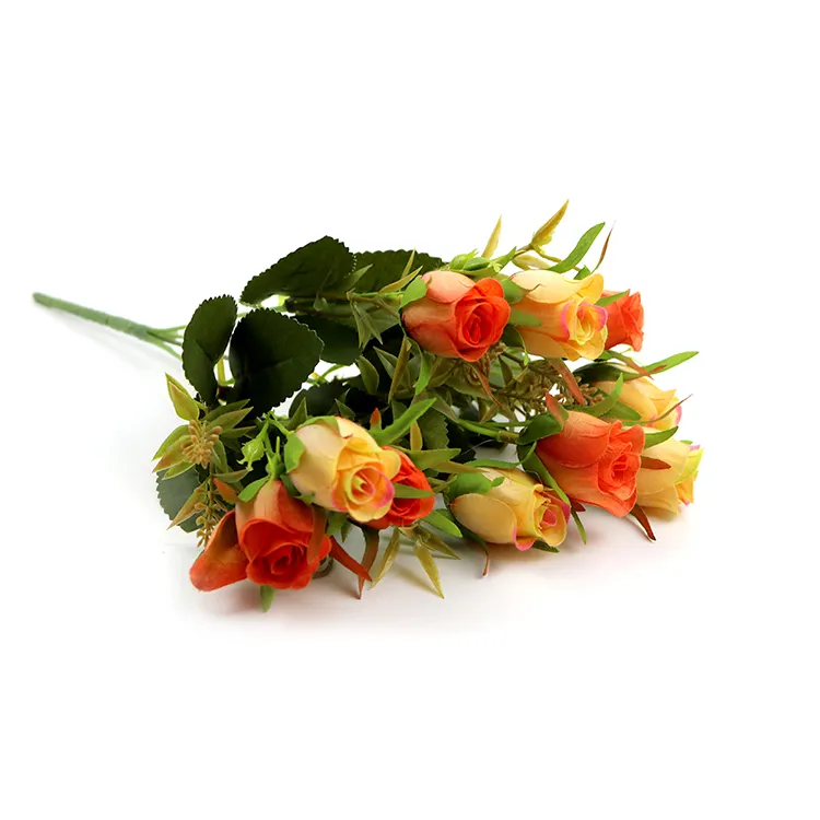 Quality silk DIY Bouquet Real Touch Bunch Artificial Rose Flower For Garden wedding