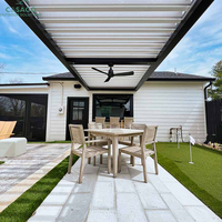 Garten-Aluminium-Lamellenpergola mit Belüftungsdach, Sonnenschutz & Regenbeständige Außenstruktur für den Heimgebrauch