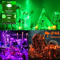 Lampu Natal TAIKOO Multi Warna, Lampu LED Pohon Natal Berkelap-kelip, Berbagai Pilihan Timer dan Fungsi Memori