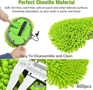 Nouvelle brosse de nettoyage de <span class=keywords><strong>sol</strong></span> 2-en-1 imperméable, manche en alliage d'aluminium de 151 cm, <span class=keywords><strong>balai</strong></span> serpillière en chenille amovible <span class=keywords><strong>pour</strong></span> <span class=keywords><strong>le</strong></span> lavage de voiture - Product Image 4
