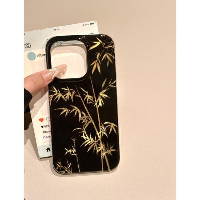 Factory OEM Chinese Traditional Iceberg pattern Crane Glittering Chic Phone Case for 16 15 14 11 12 13 Pro Plus Back Cover