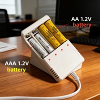 Chargeur de batterie intelligent au lithium AA AAA rechargeable, charge rapide, affichage LED, prise secteur 1,2 V 800 mA pour appareil photo