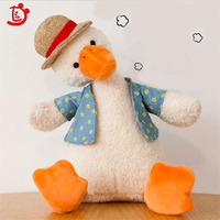 Jouet en peluche longue en forme de canard dansant, simulation de musique électronique, personnalisable, blanc avec rembourrage en coton PP, 32 cm, pour enfants, très populaire sur TikTok