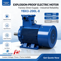 Moteur électrique à induction antidéflagrant YBX3 multi-vitesses en option, 380V, 11kW, 15kW, 18,5kW, 22kW, 30kW, couple stable, utilisation en zone à risque