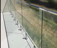 Portes de garde-corps en verre de conception moderne de TOMA avec 6mm + 1.52PVB + 6mm verre feuilleté trempé pour l'usage à la maison