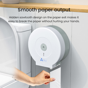 <span class=keywords><strong>Distributeur</strong></span> de <span class=keywords><strong>papier</strong></span> de soie moderne en plastique manuel et mural pour salle de bain <span class=keywords><strong>Rouleau</strong></span> géant pour toilette d'hôtel Style manuel - Product Image 2