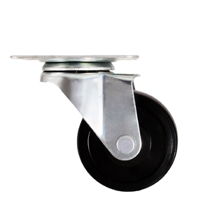 2.5 Inch TPR Swivel <b>Caster</b> Wheel with Dual Ball Bearings Plate Mount Smooth Rolling for <b>Furniture</b> and Equipment - Product Image 1