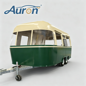 รถขายอาหารเคลื่อนที่ Auron Retro รุ่นโมเดิร์น ผลิตจากสแตนเลส แผ่นเหล็กชุบสังกะสี อะลูมิเนียม ไฟเบอร์กลาส รถพ่วงขายอาหาร ขายส่งรถขายอาหารใหม่ - Product Image 1