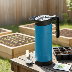 Eco-friendly Food Grade Plastic Garden <strong>Seeder</strong> Adjustable Seed Fertilizer Salt Spreader Hand Held Ice Melt Shaker With Handle - Product Image 5