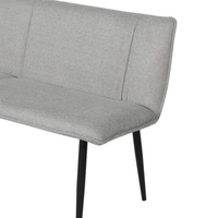 Longue chaise de tabouret de salon de tissu de banc de jambes en métal